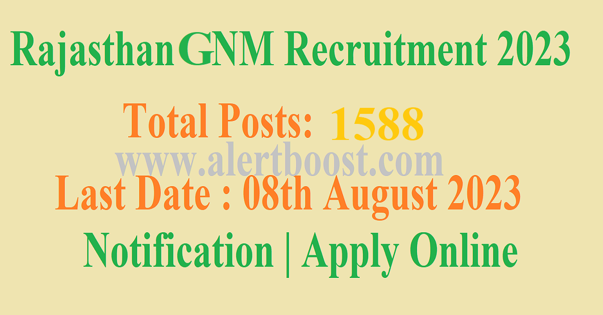 Rajasthan GNM Recruitment 2023