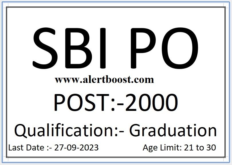 sbi po recruitment 2023
