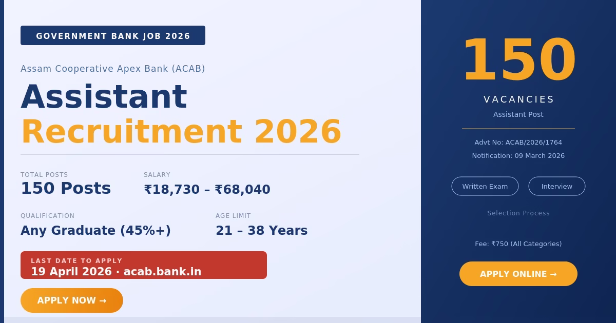 acab assistant vacancy 2026